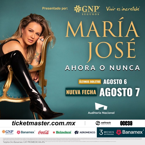 Boleto doble para Concierto de María José