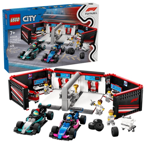 Lego Garaje de F1® con Coches Mercedes-AMG y Alpine